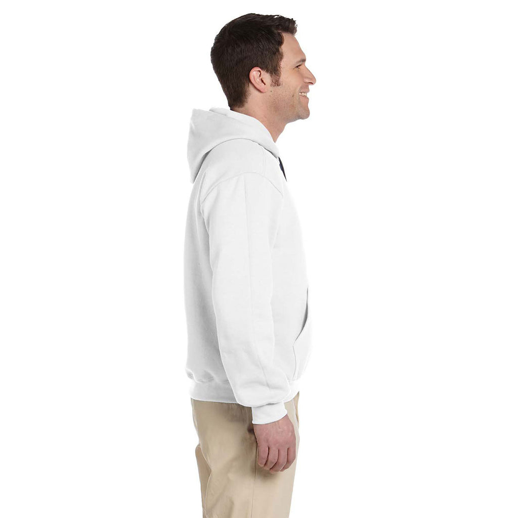 Gildan Unisex White Premium Cotton Ringspun Hooded Sweatshirt