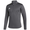 adidas Men's Grey Five/White Under The Lights Long Sleeve Knit 1/4 Zip