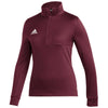 adidas Women's Team Collegiate Burgundy/White Team Issue 1/4 Zip