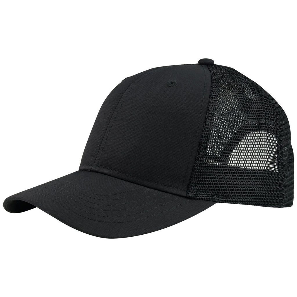 Greg Norman Black Performance Trucker Cap