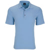 Greg Norman Men's Blue Stream X-Lite 50 Solid Woven Polo