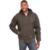 Berne Men's Olive Duck Highland Washed Cotton Duck Hooded Jacket