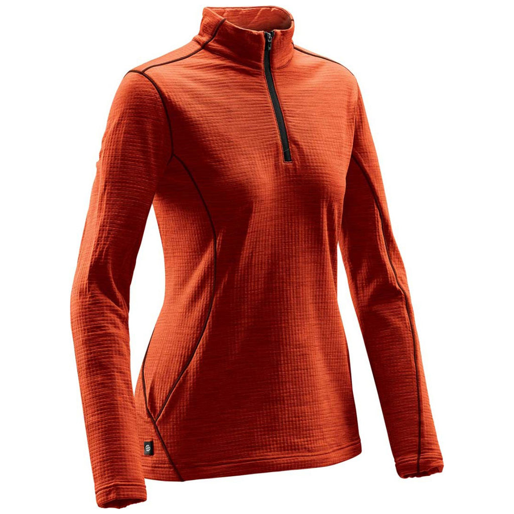 Stormtech Women's Fire Orange Base Thermal 1/4 Zip