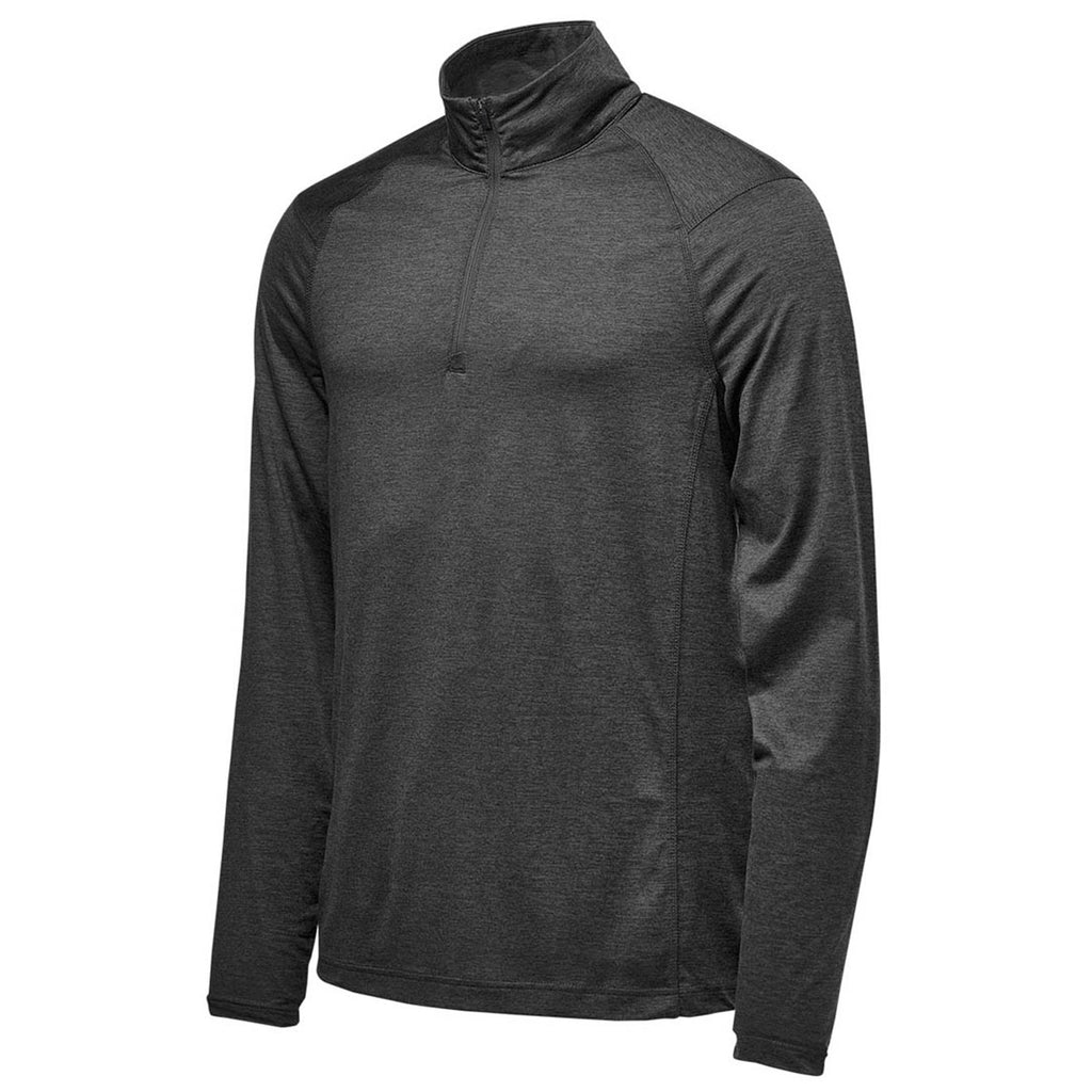 Stormtech Men's Charcoal Heather Milano Quarter Zip Pullover