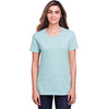 Fruit of the Loom Women's Aqua Velvet Heather ICONIC T-Shirt