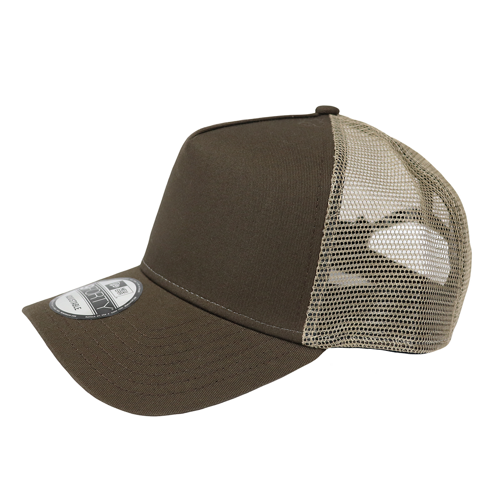 New Era Chocolate/Khaki Snapback Mesh Back Trucker Cap