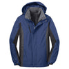 Port Authority Men's Admiral Blue/ Black/ Magnet Grey Colorblock 3-in-1 Jacket