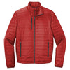 Port Authority Men's Fire Red/ Graphite Packable Puffy Jacket