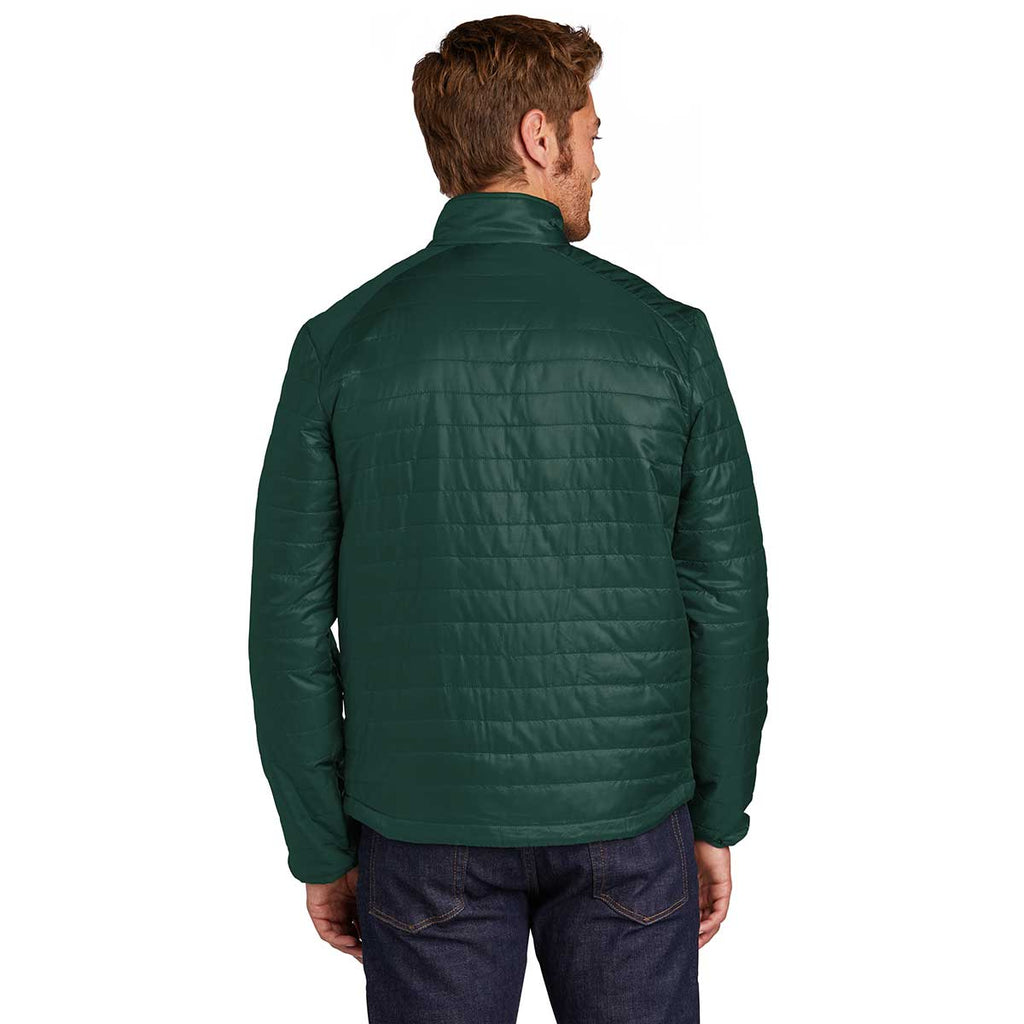 Port Authority Men's Tree Green/ Marine Green Packable Puffy Jacket