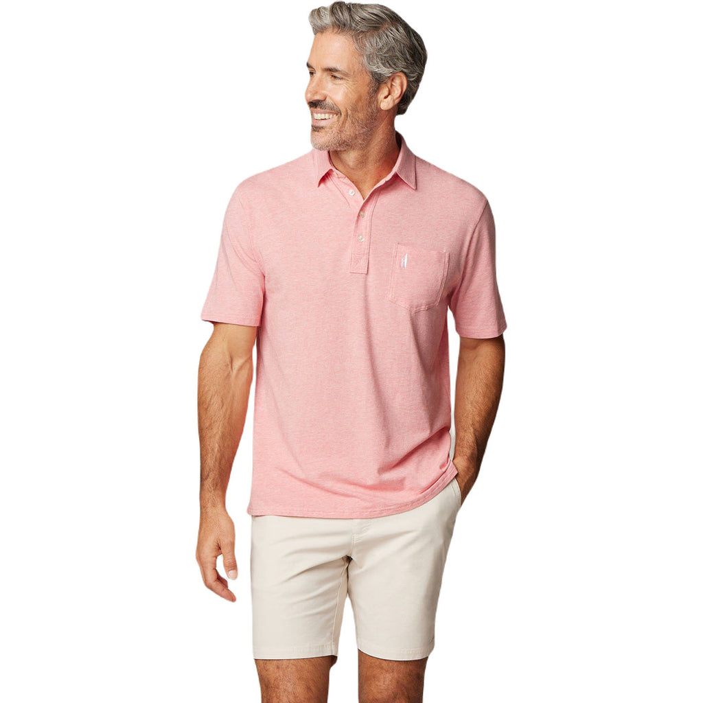 Johnnie-O Men's Pomegranate The Heathered Original Polo 2.0