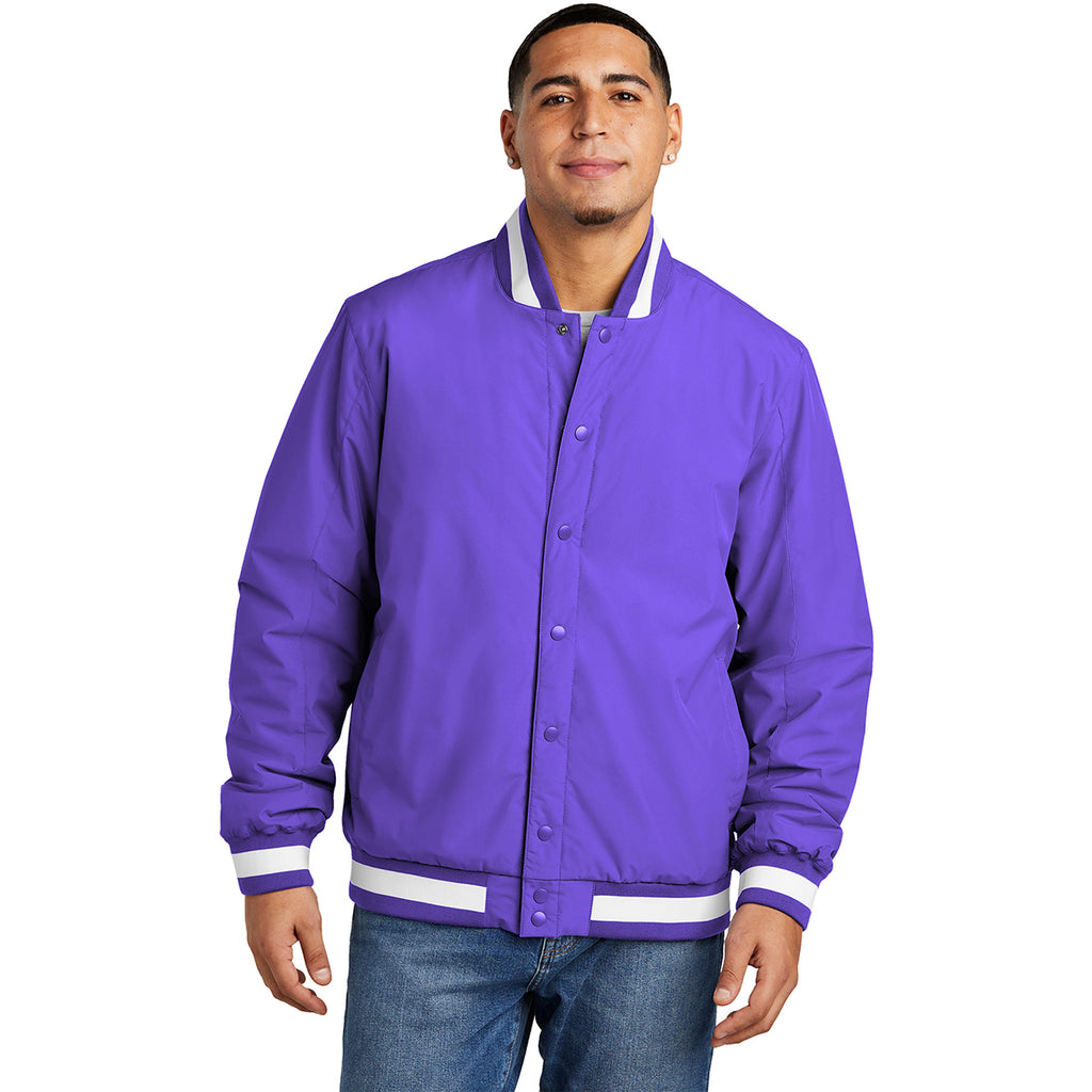 Sport-Tek Men's Purple Insulated Varsity Jacket