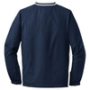 Sport-Tek Men's True Navy/ Gold Tipped V-Neck Raglan Wind Shirt