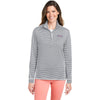 Vineyard Vines Women's Heather Grey Microstripe Sankaty Half-Zip Pullover