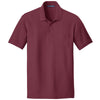 Port Authority Men's Burgundy Core Classic Pique Pocket Polo