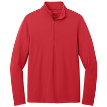 Port Authority Men's Rich Red Dry Zone UV Micro-Mesh 1/4 Zip