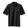 Port Authority Men's Black S/S Cotton Pique Knit Polo