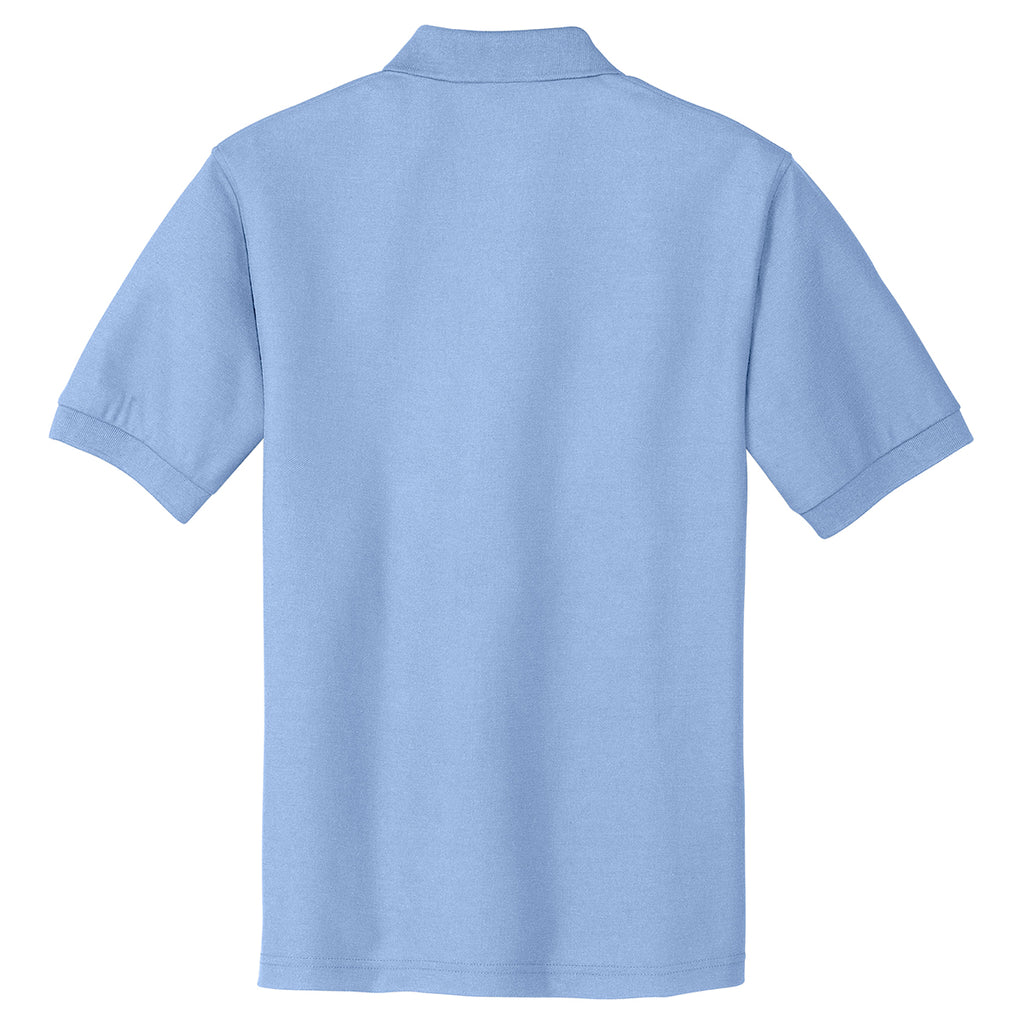 Port Authority Men's Light Blue Extended Size Silk Touch Polo