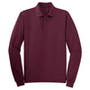 Port Authority Men's Burgundy Long Sleeve Silk Touch Polo