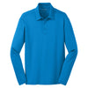 Port Authority Men's Brilliant Blue Silk Touch Performance Long Sleeve Polo