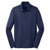 Port Authority Men's Navy Silk Touch Performance Long Sleeve Polo