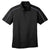 Port Authority Men's Black/Steel Grey Silk Touch Performance Colorblock Stripe Polo