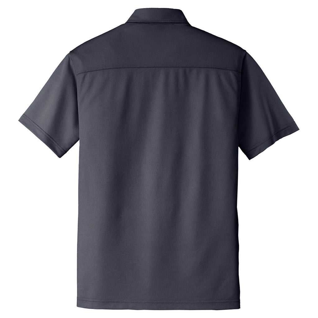 Port Authority Men's Battleship Grey Dimension Polo