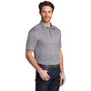 Port Authority Men's Graphite/White Stretch Heather Polo