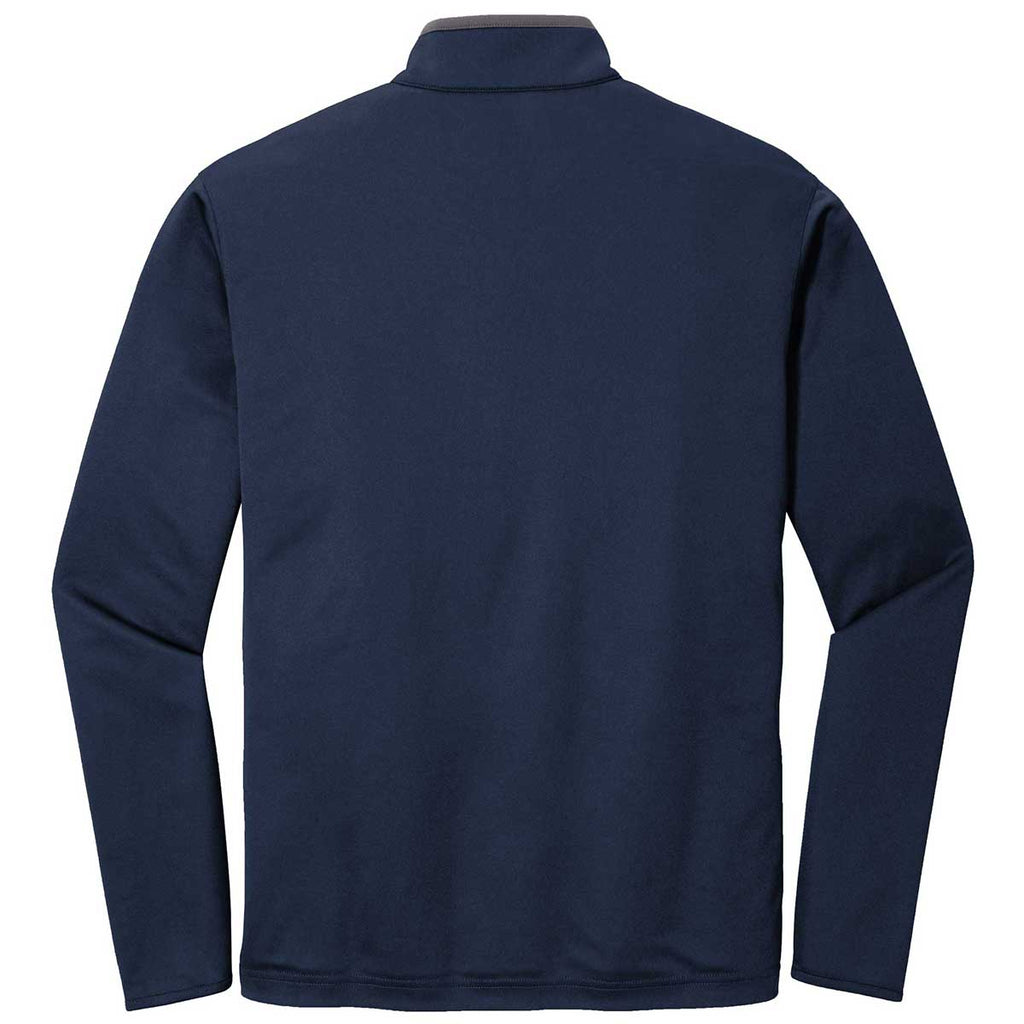 Port Authority Men's Navy/Steel Grey Silk Touch Performance Quarter Zip