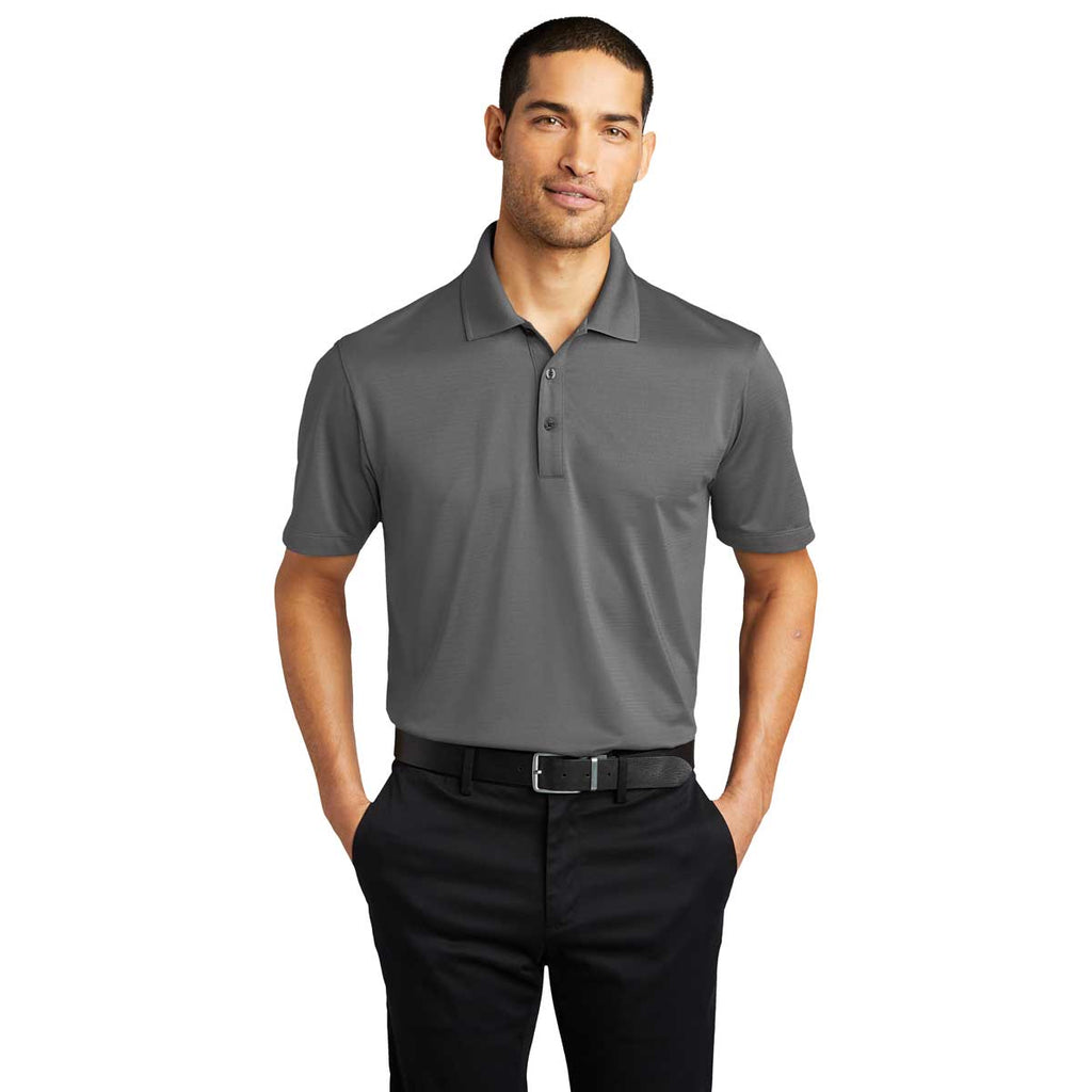 Port Authority Men's Shadow Grey Eclipse Stretch Polo