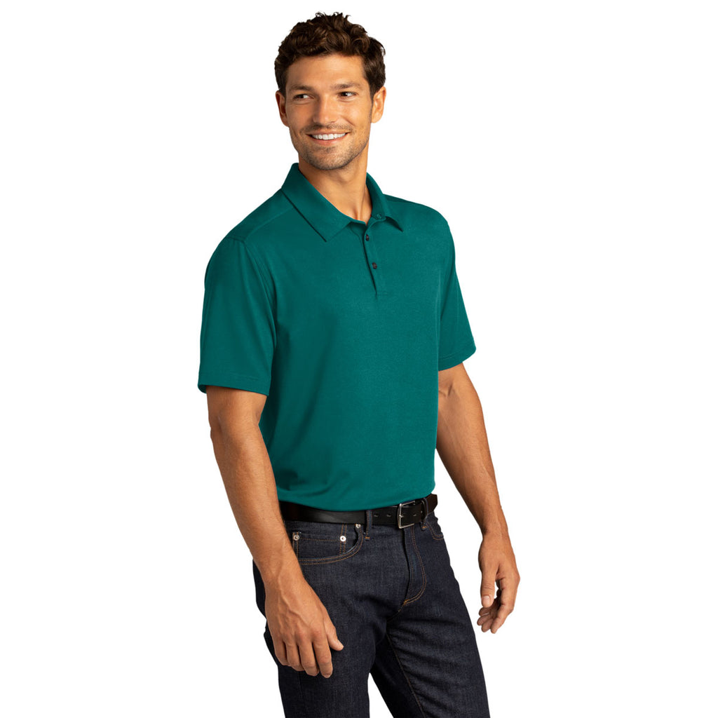 Port Authority Men's Dark Teal City Stretch Polo