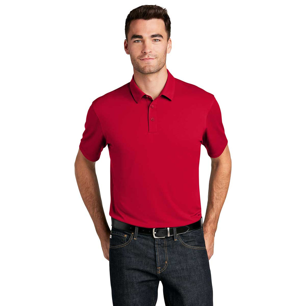 Port Authority Men's Rich Red UV Choice Pique Polo