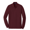 Port Authority Men's Maroon Ezcotton Long Sleeve Polo