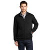 Port Authority Men's Deep Black/Charcoal Heather Interlock Full-Zip