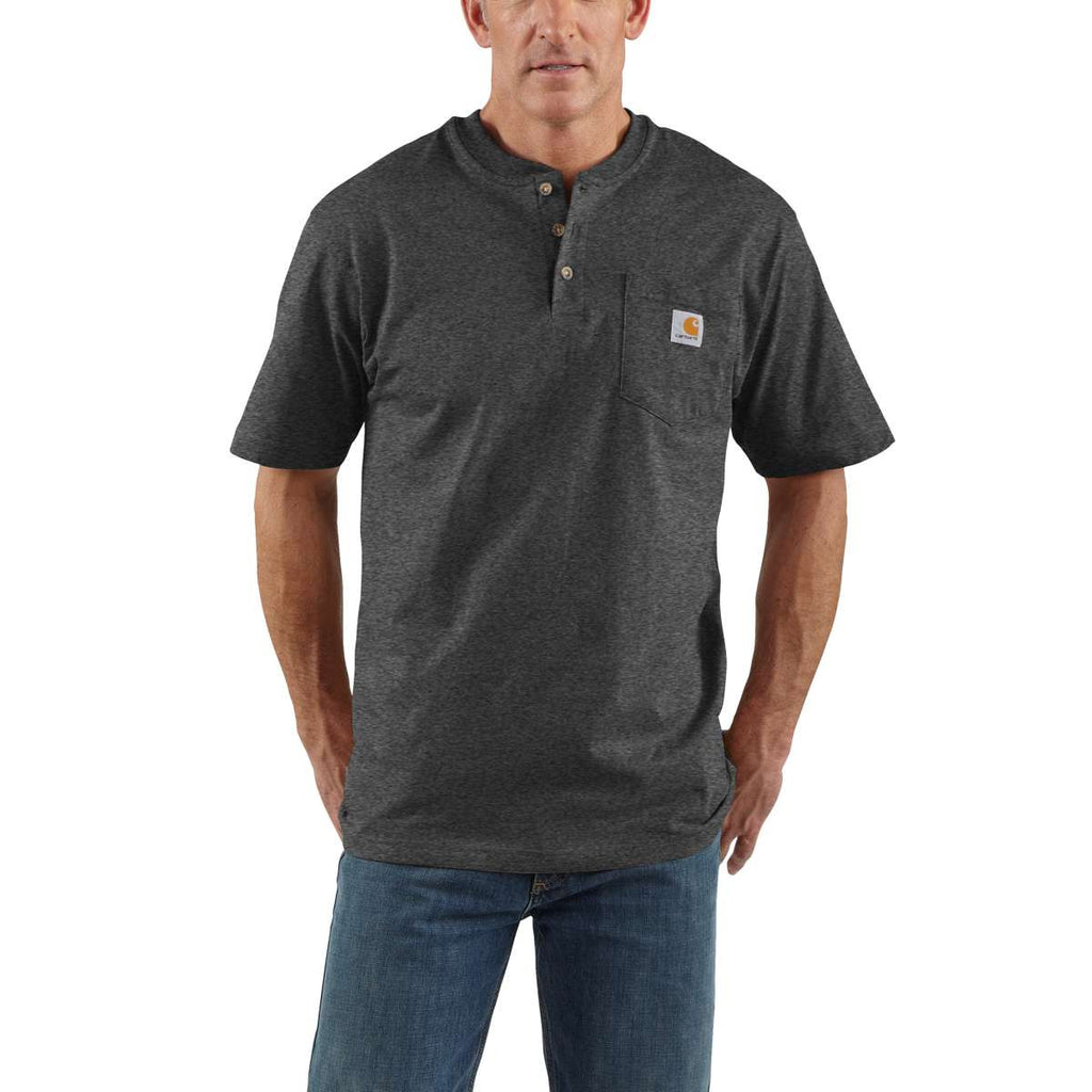 Carhartt Men's Carbon Heather S/S Workwear Henley