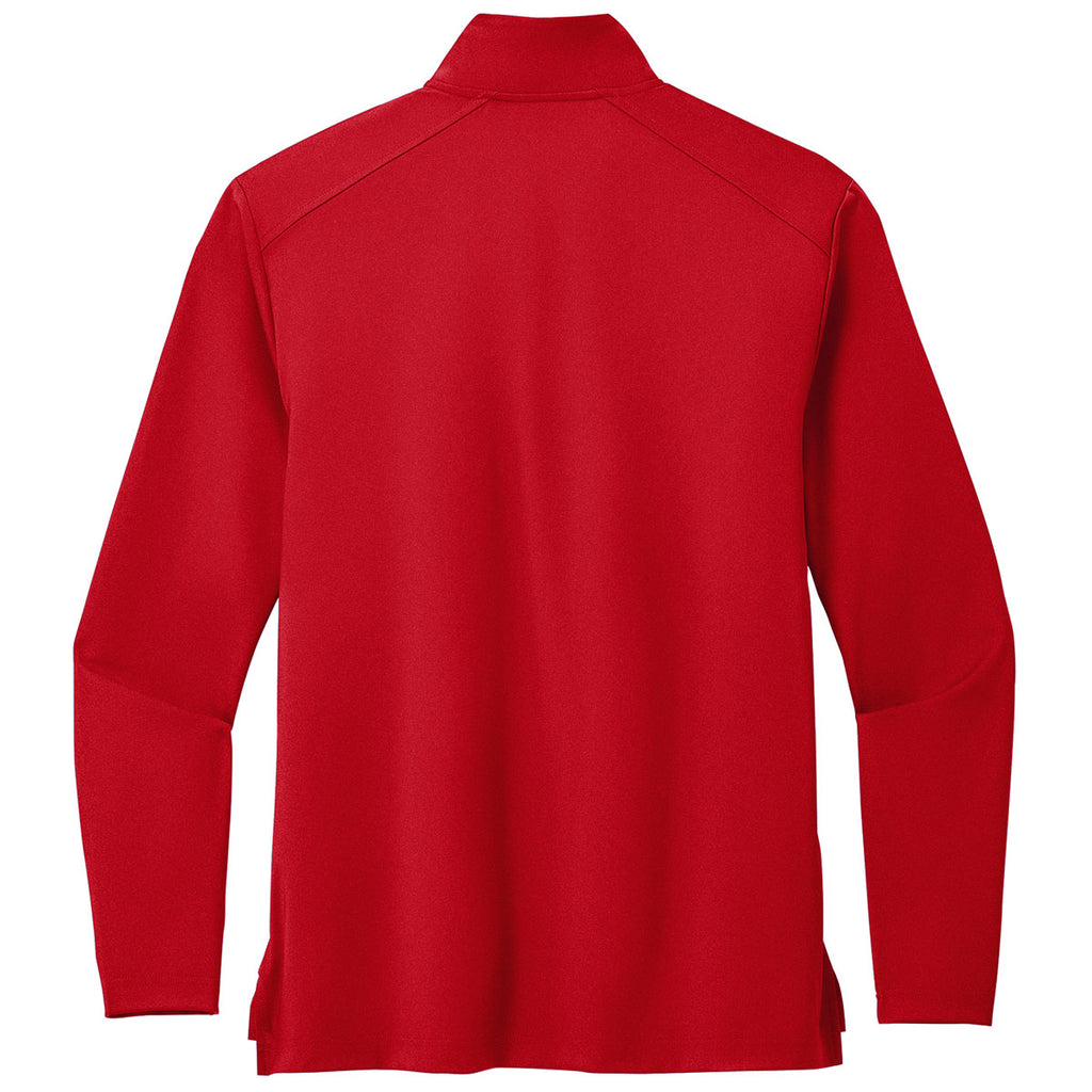 Port Authority Men's Rich Red C-FREE Double Knit 1/4-Zip