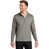 Port Authority Men's Smoke Grey C-FREE Double Knit 1/4-Zip