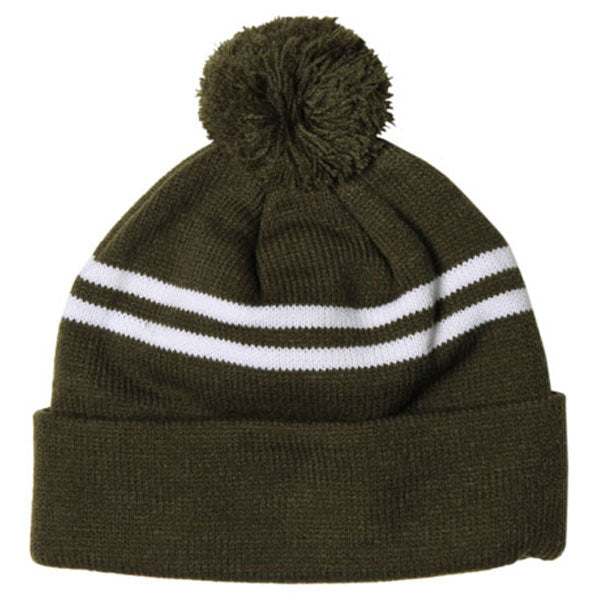 AHEAD Pine/White Toque Multi-Stripe With Pom