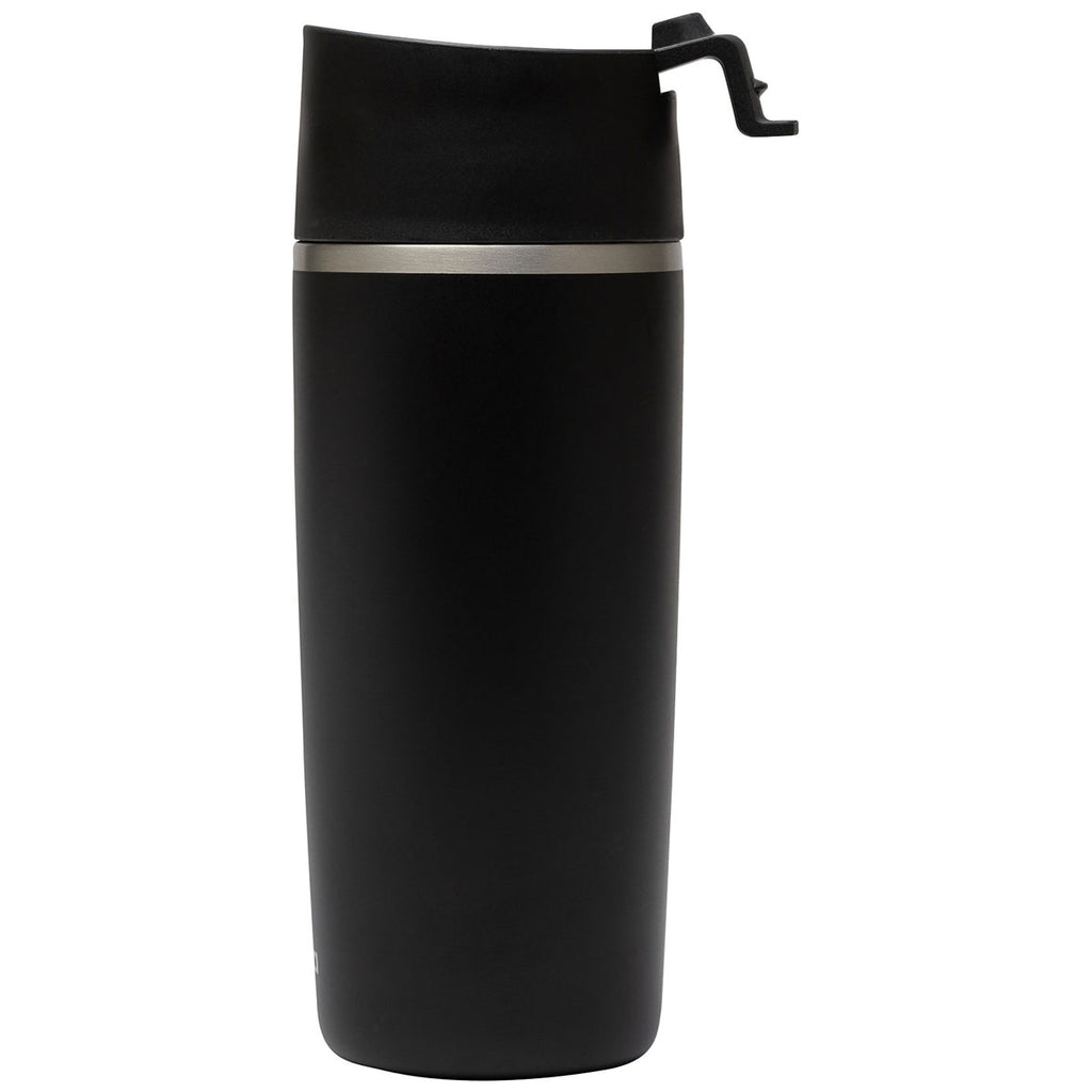 Perka Black Macchiato 12 oz. Double Wall Coffee/Tea Press Mug