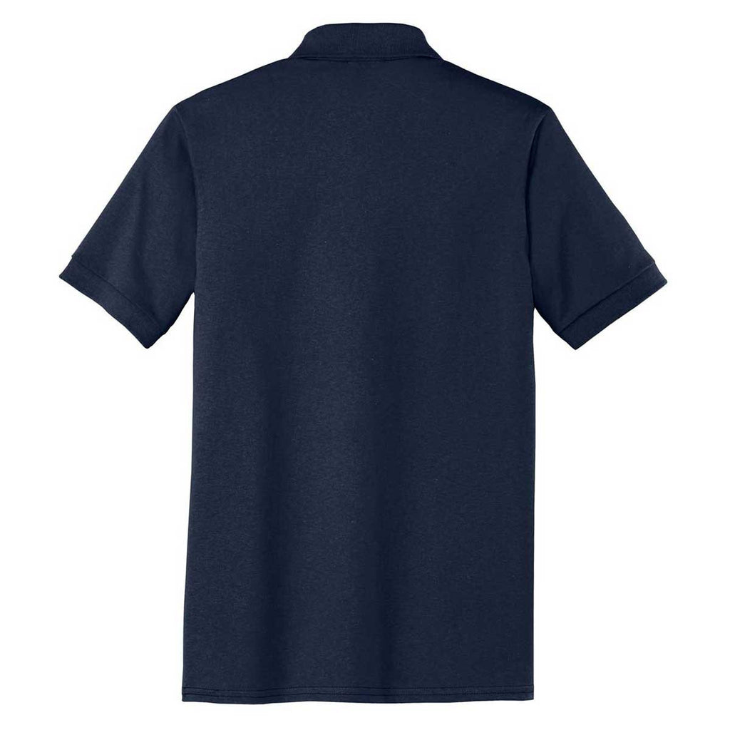 Port & Company Men's Deep Navy Core Blend Jersey Knit Pocket Polo