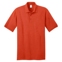 Port & Company Men's Orange Tall Core Blend Jersey Knit Polo