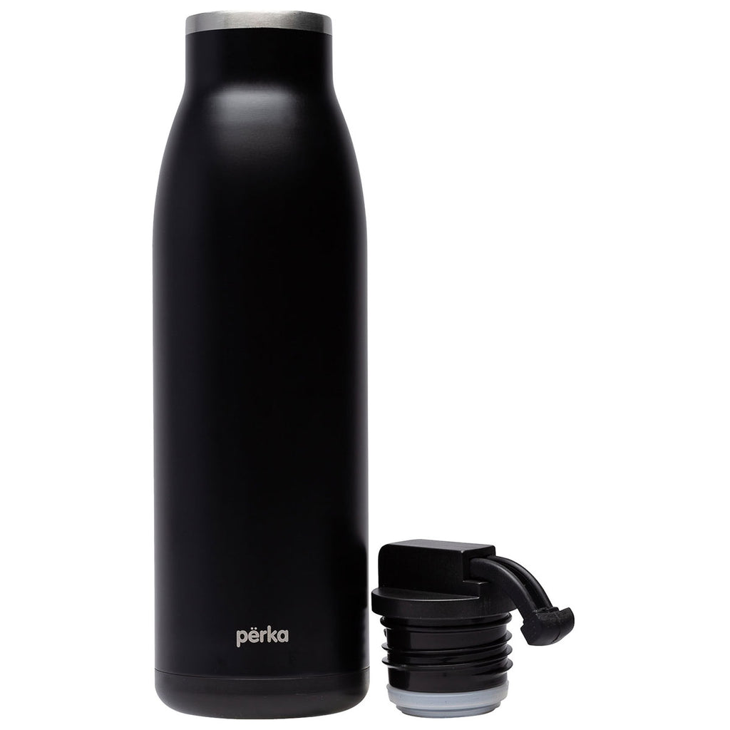 Perka Black Granada 17 oz. Double Wall, Stainless Steel Water Bottle