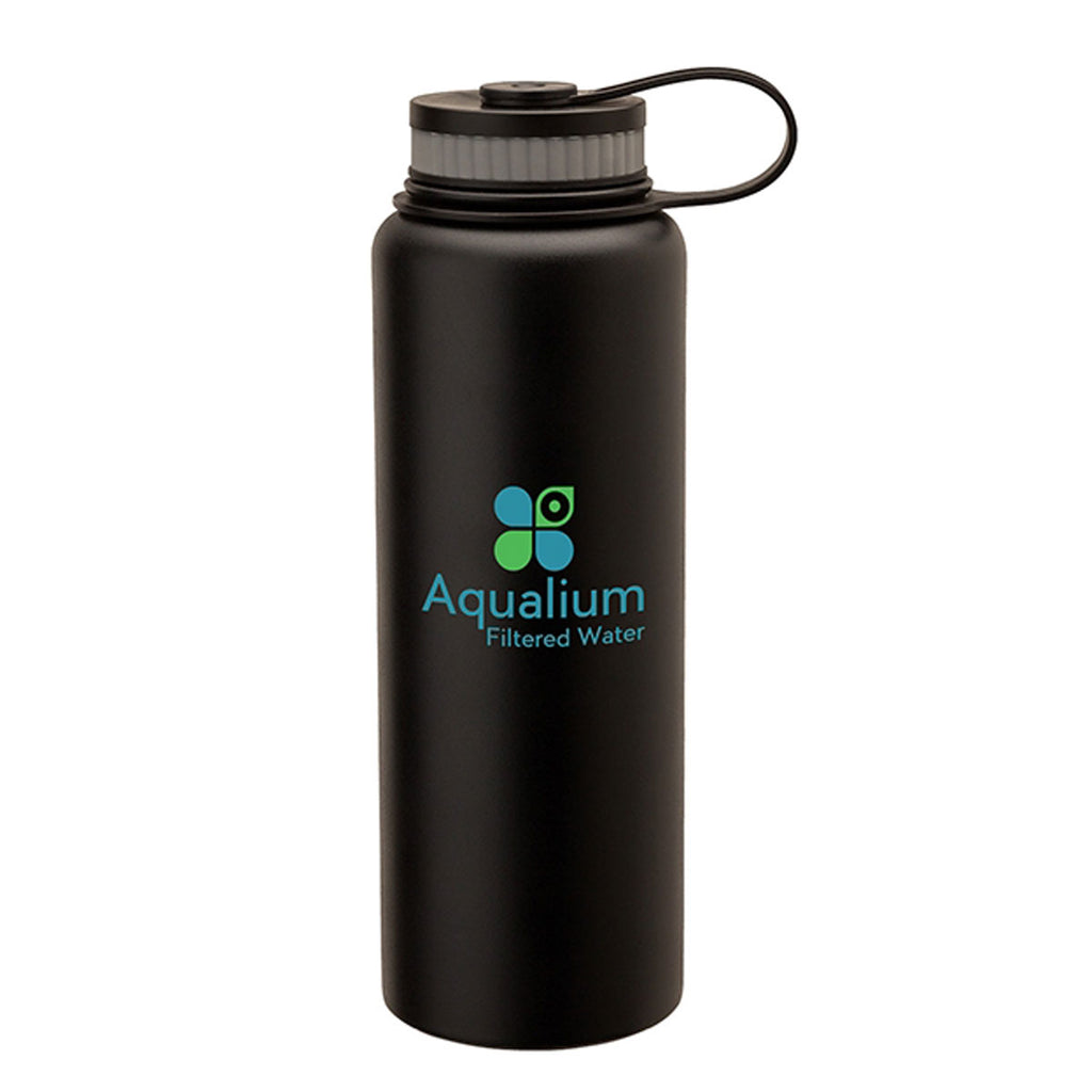 Sovrano Black Sediento 40 oz. Steel Vacuum Water Bottle