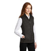 Port Authority Women's Black Heather Sweater Fleece Vest