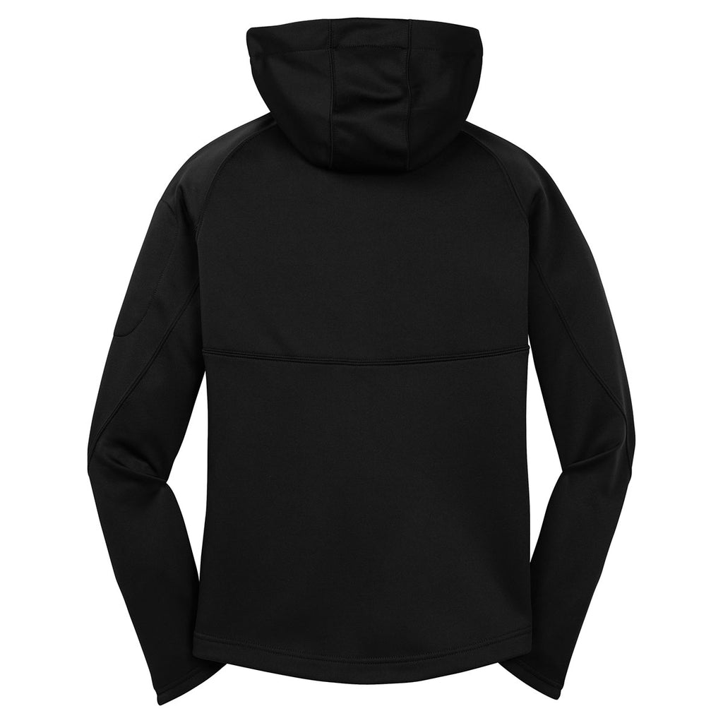 Sport-Tek Women's Black Tech Fleece Full-Zip Hooded Jacket