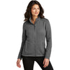 Port Authority Women's Grey Smoke Heather Arc Sweater Fleece Jacket