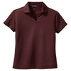 Sport-Tek Women's Maroon Dri-Mesh V-Neck Polo