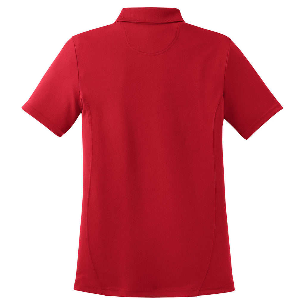 Sport-Tek Women's True Red Dry Zone Raglan Accent Polo