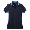 Port Authority Women's Navy/Blue Lake Dry Zone Colorblock Ottoman Polo