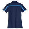 Port Authority Women's Navy/Carolina Blue Silk Touch Performance Colorblock Stripe Polo