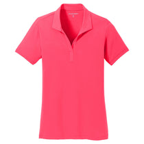 Port Authority Women's Hot Coral Cotton Touch Performance Polo